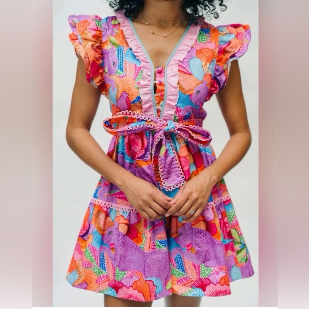 NWOT Marie by Victoria Dunn Multicolored Floral Soleil Allura Dress Size 3XL